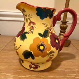 Oneida Sunset Bouquet handpainted floral pitcher